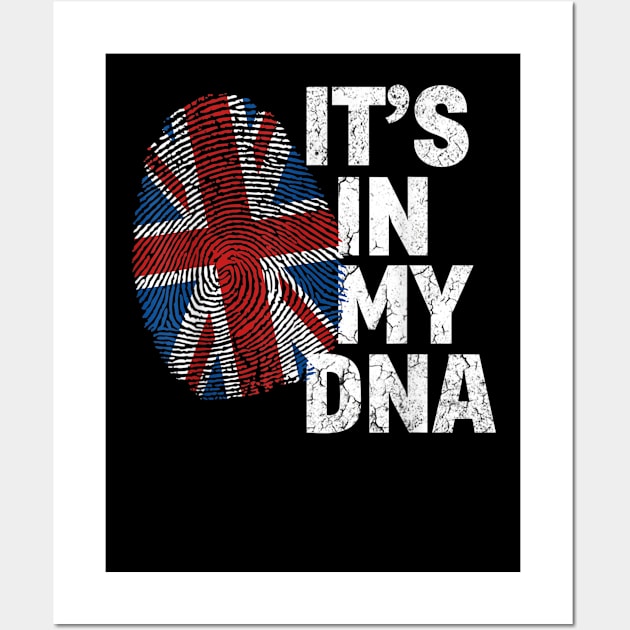 IT'S IN MY DNA British Flag England UK Britain Union Jack Wall Art by SmilArt